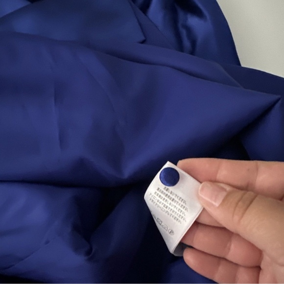 NEW Aidan by Aidan Mattox [ 6 ]‎ Satin Cowl Neck Gown in Royal Sapphire - Picture 6 of 16